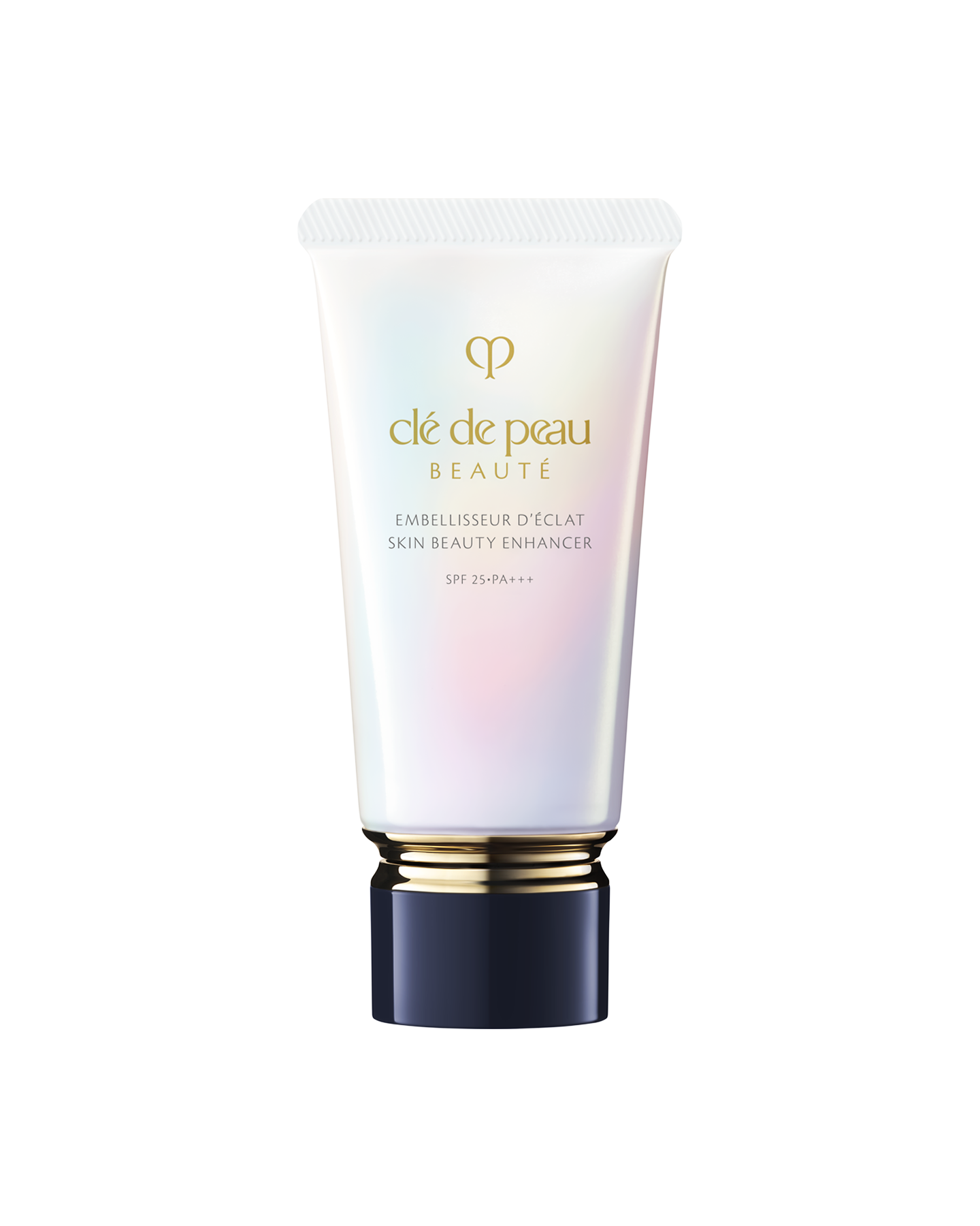 Photo of SKIN BEAUTY ENHANCER in an iridescent tube with a blue-black cap and gold accents.