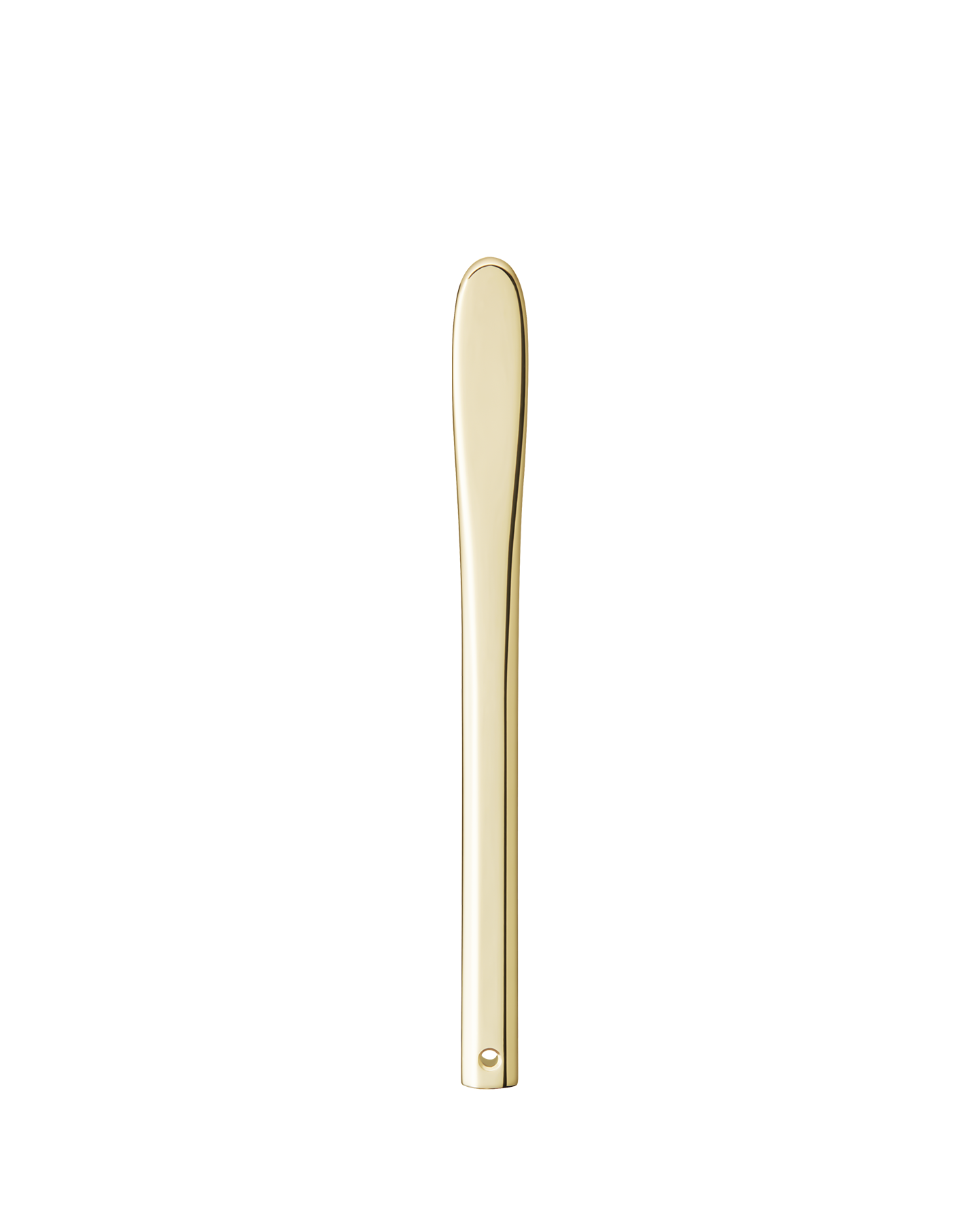 Photo of a simple yet elegant gold-colored spatula for applying cream.