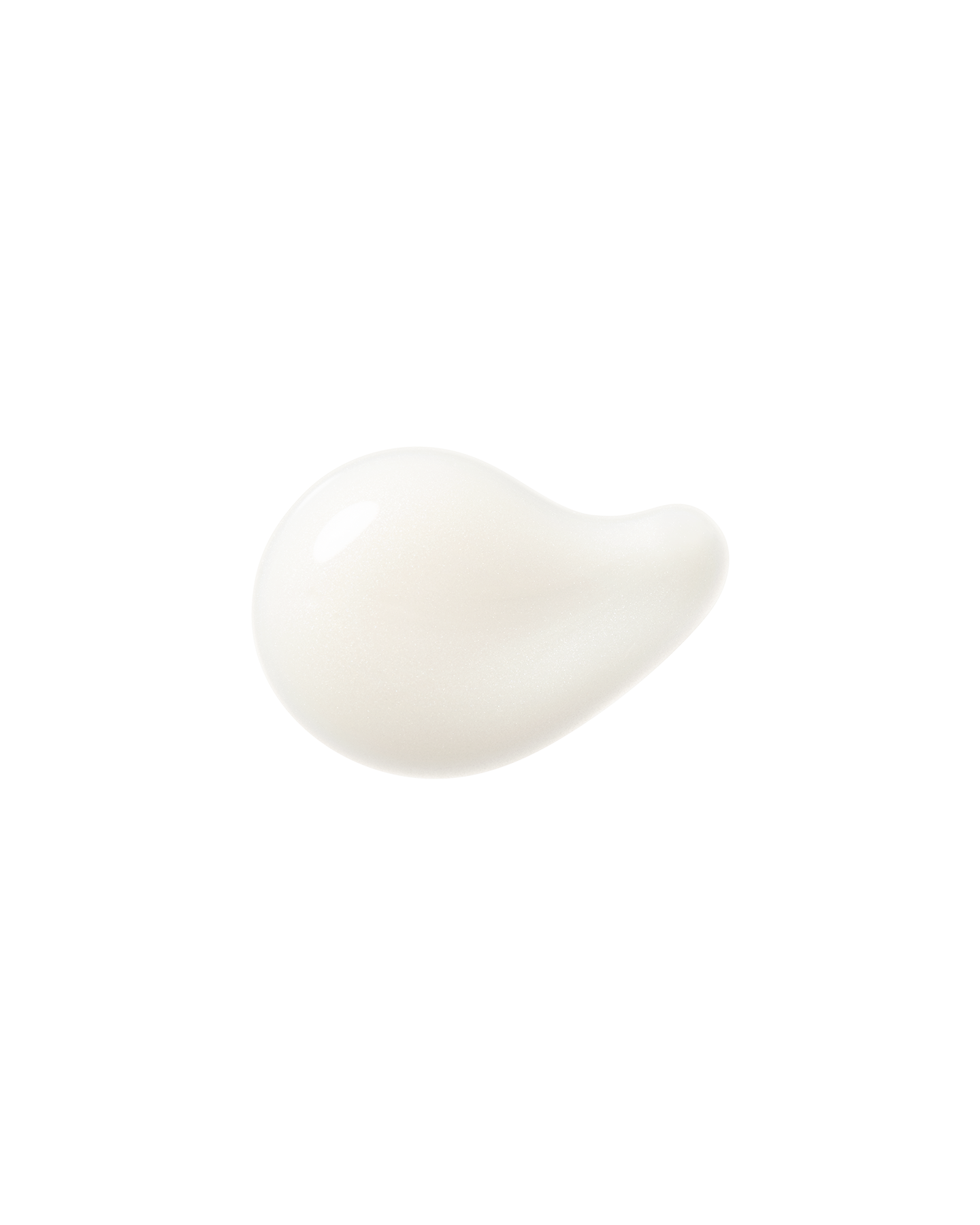 Photo of a smooth, glossy, milky-white serum texture.