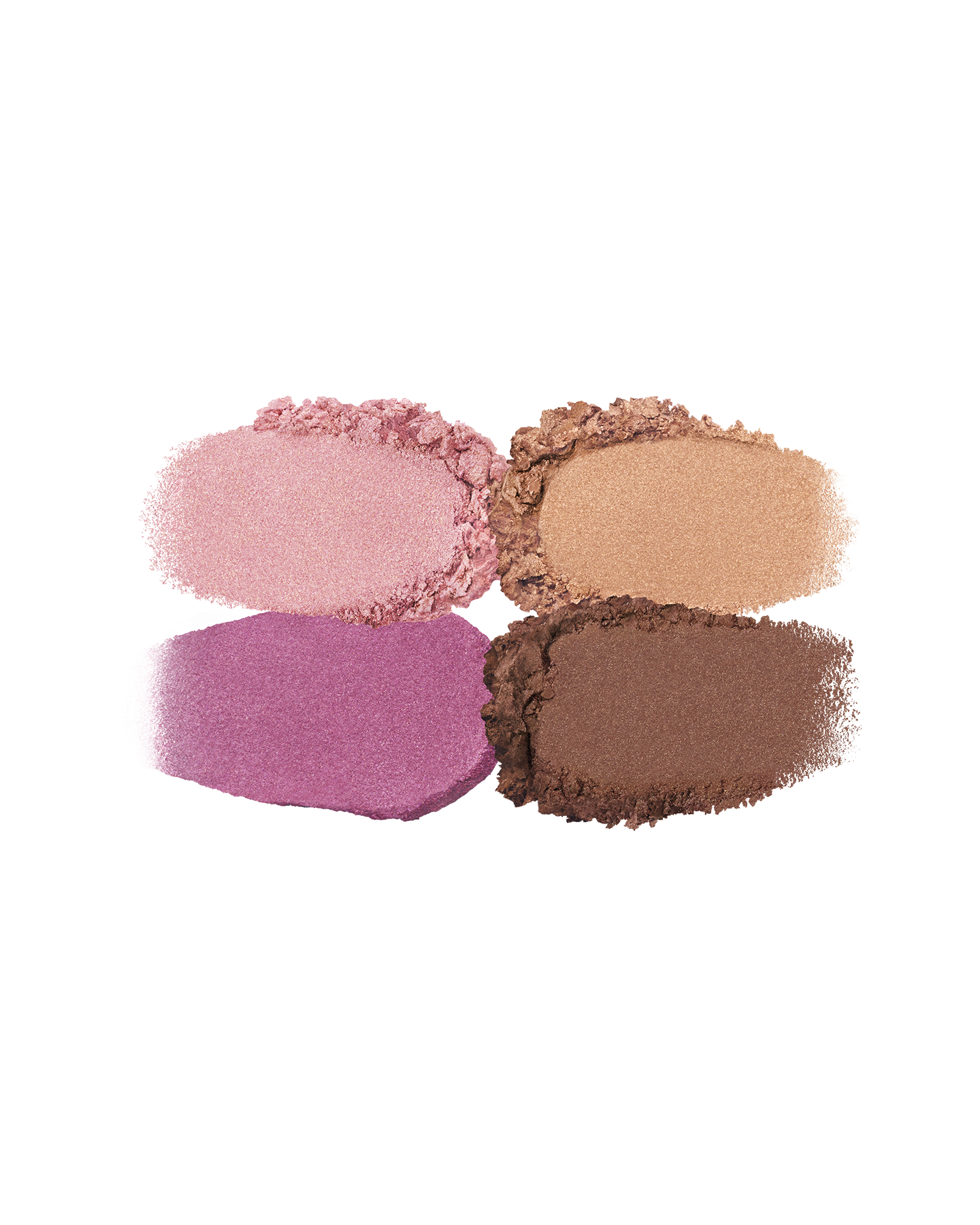 Photo of the texture of the four EYE COLOR QUAD colors, showing their color and powder quality. Shade: 13-Sunwarmed Stones.