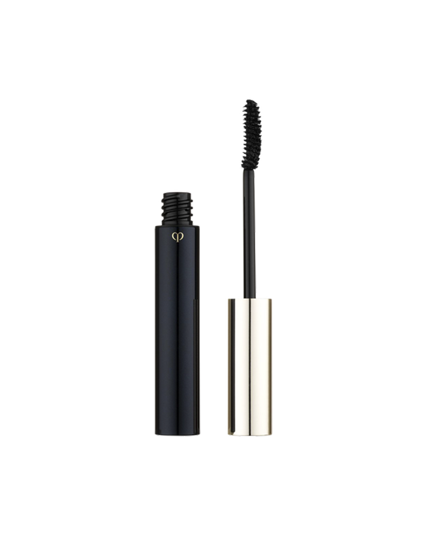 Photo of &rdquo;PERFECT LASH MASCARA&rdquo;. The gold cap has a curved brush, and the slim blue-black body is engraved with the gold brand logo. Shade: 1
