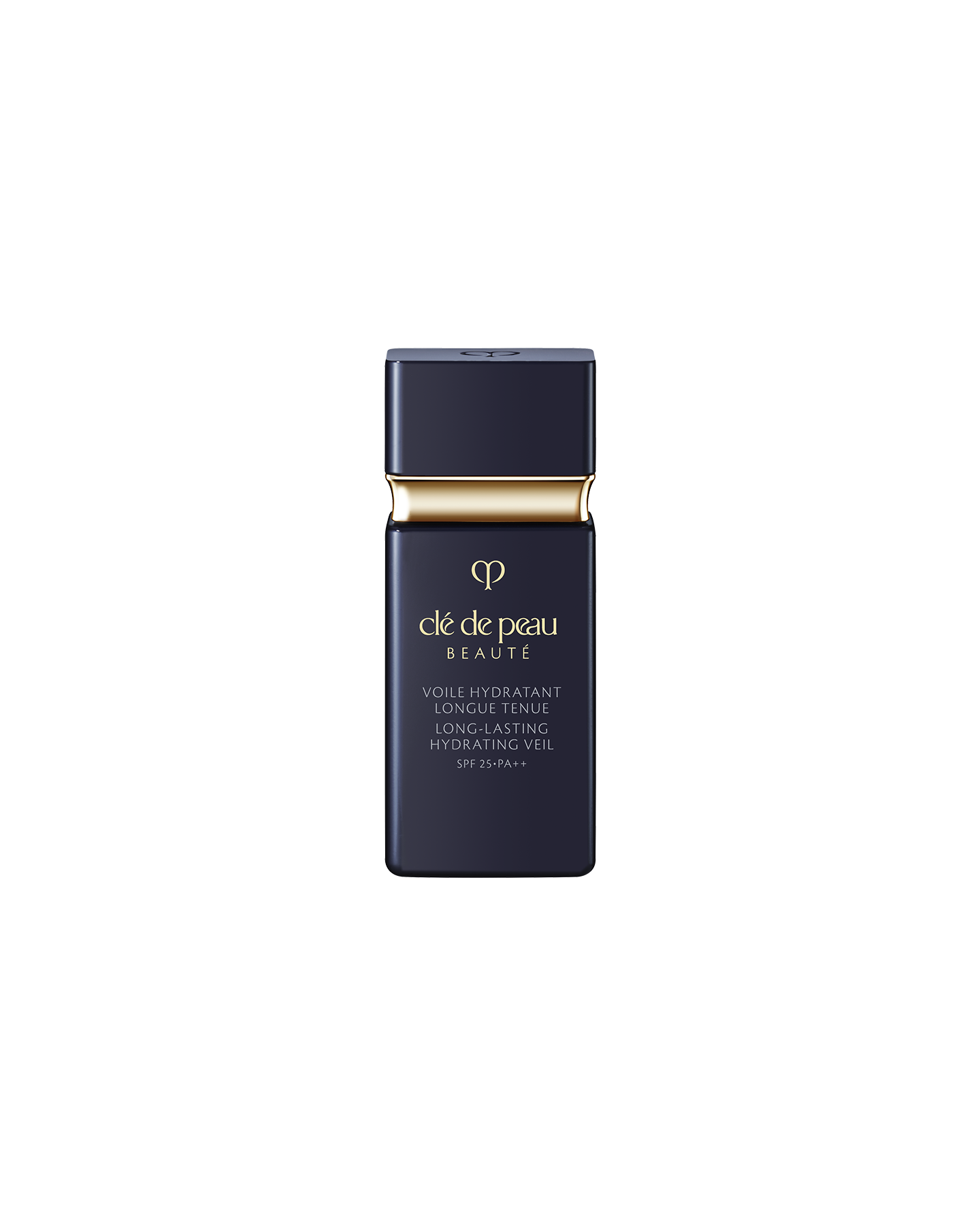 Photo of  LONG-LASTING HYDRATING VEILl. Luxury dark blue packaging.